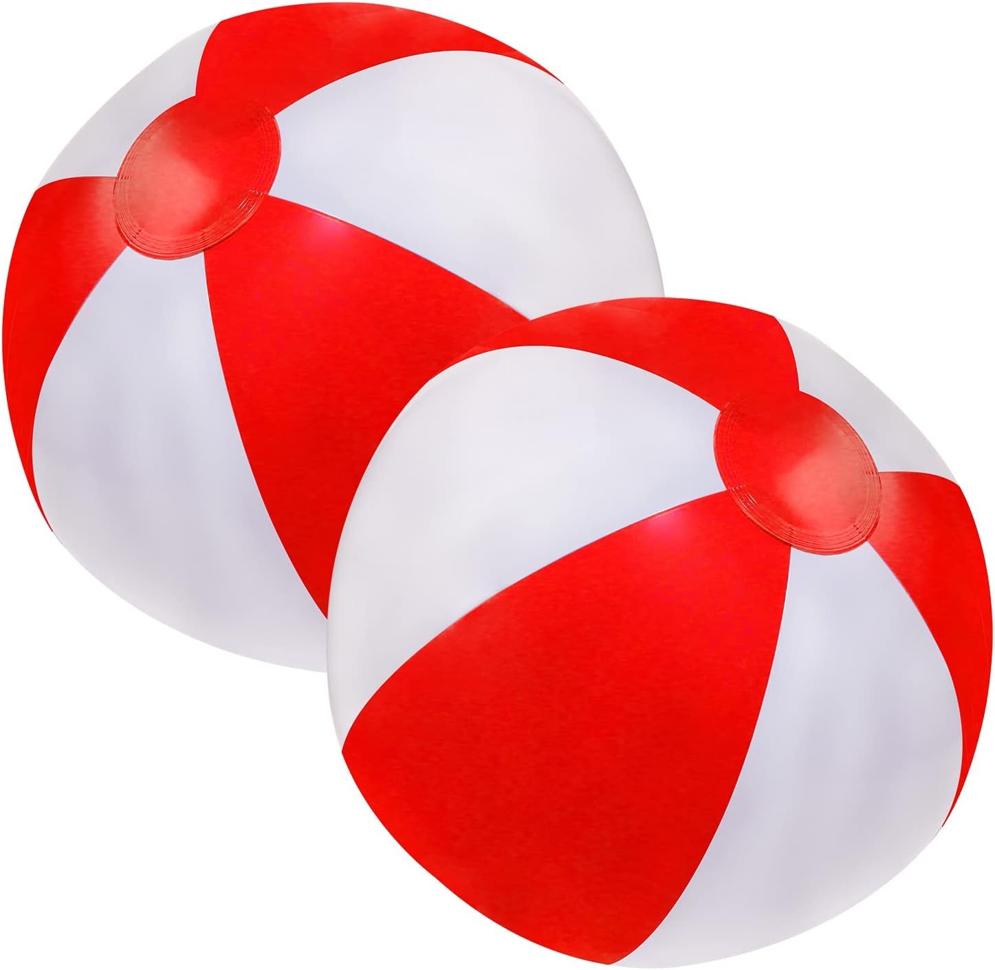 Beach Balls 2PCS 12 Inch Inflatable/Blow Up Classic Rainbow Color Summer Swimming Pool Party Favors Water Toy Beachball for Women Men Adults Playing