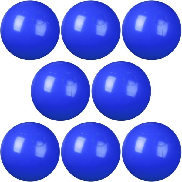 8 Pcs 12 Inch Solid Red Beach Balls Inflatable Beach Ball Bulk Large Blow up Pool Game Toys