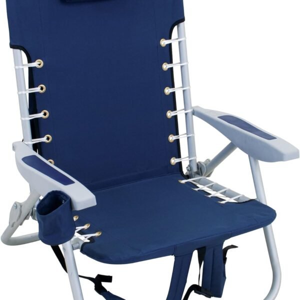 4-Position Backpack Lace-Up Suspension Folding Beach Chair