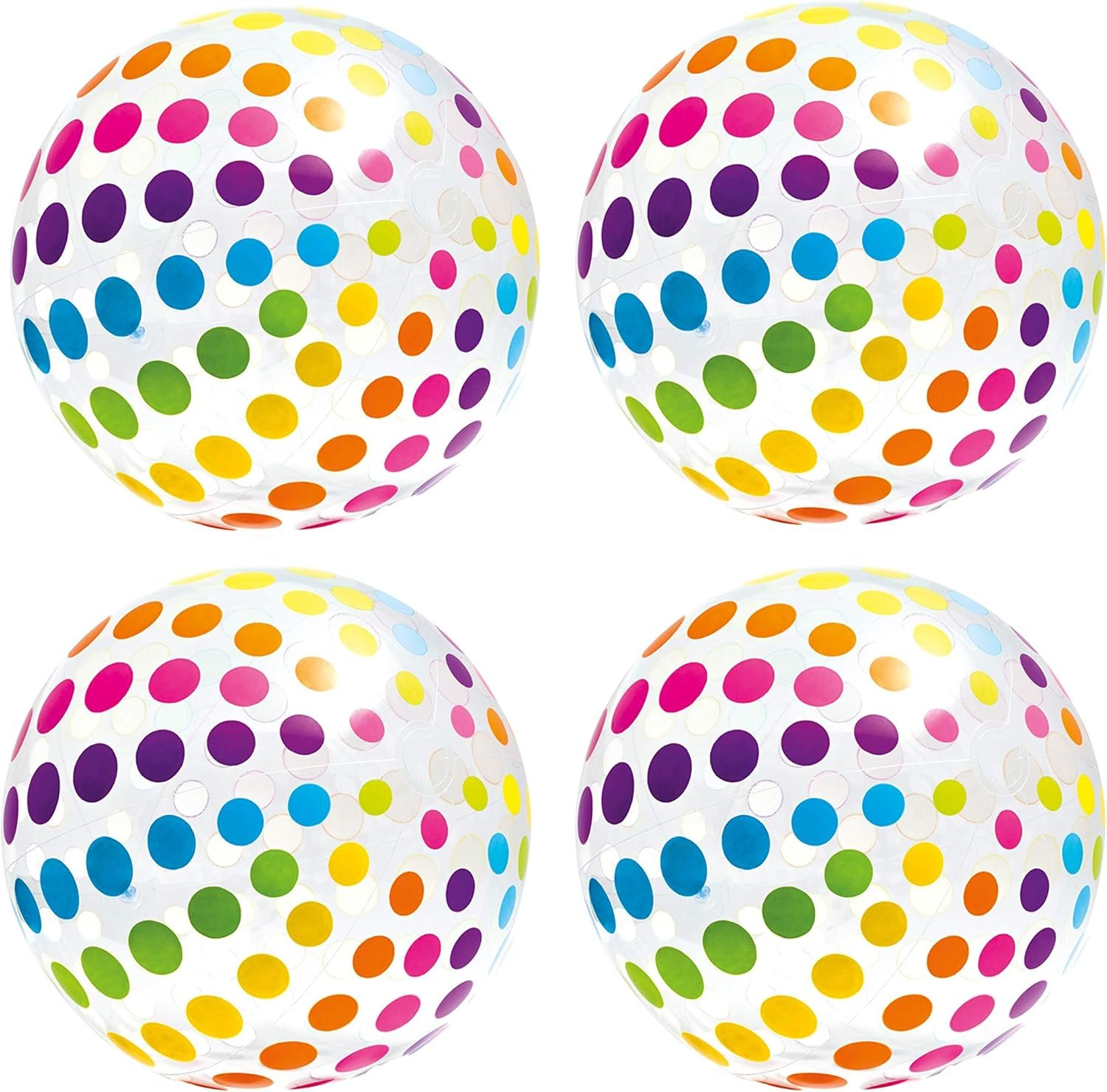 Jumbo Inflatable Big Panel Colorful Giant Beach Ball (Set of 4)